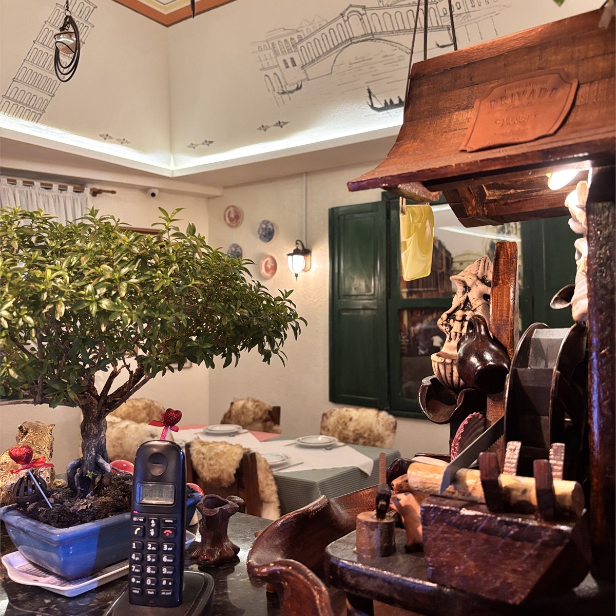 Detalhes afetivos da decoração italiana