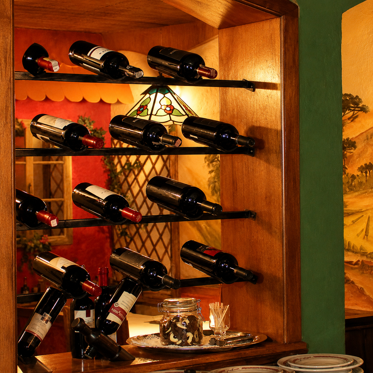 Adega de vinhos da Cantina Mamma Carmella